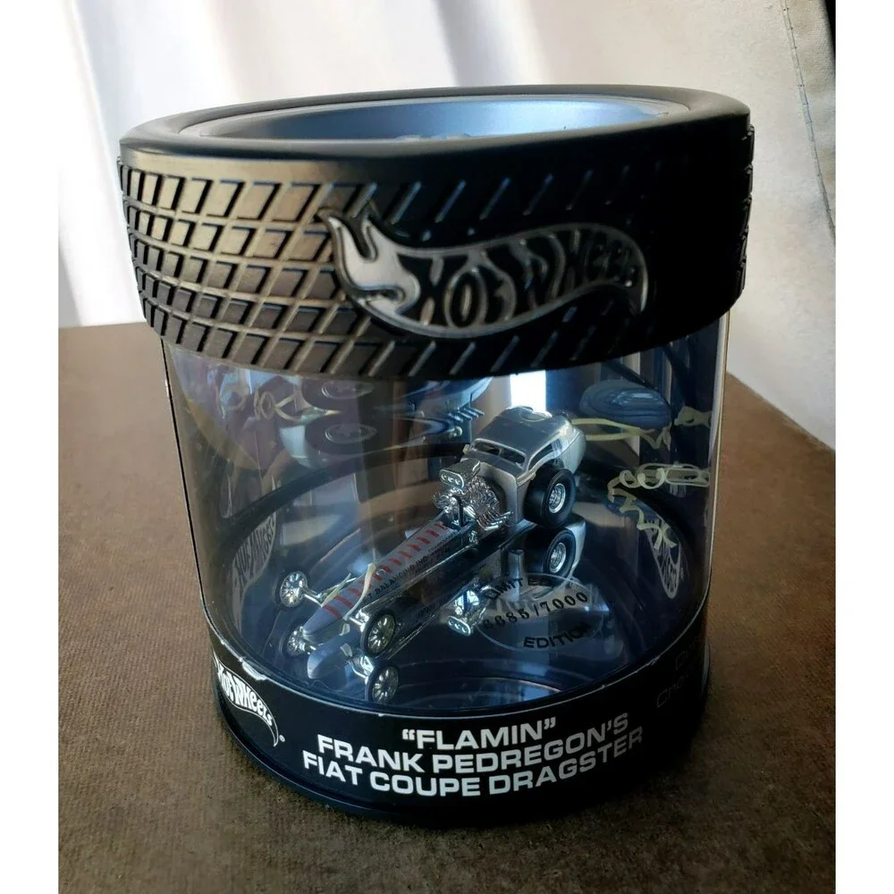 SHOWCASE HOT WHEELS DESIGNER'S FIAT Silver COUPE DRAGSTER FLAMIN FRANK PEDREGON